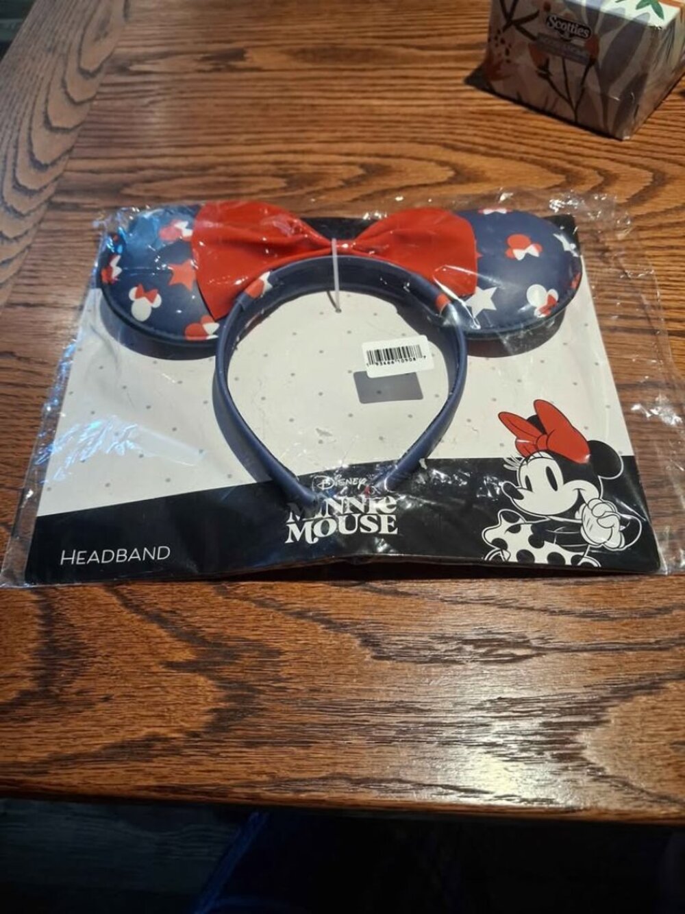 Disney Navy Blue, White, and Red Minnie Mouse Ears Headband - New and Sealed